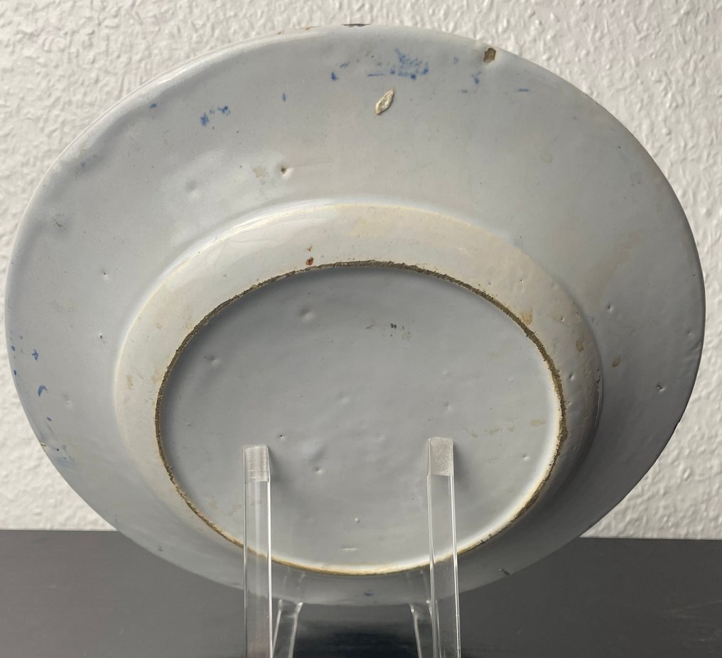 代尔夫特蓝花卉装饰盘 - 珐琅标志 - 陶器, 釉 #2.1