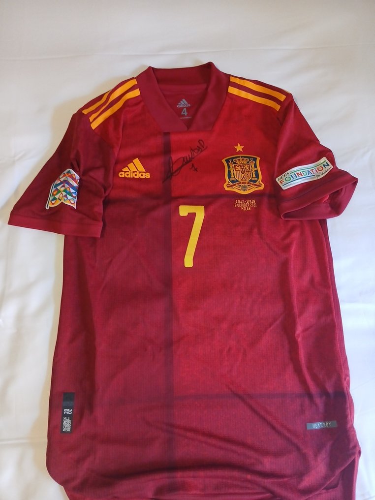 Selección Española - 意大利 - 西班牙 2021年10月6日 比赛问题 - Yeremy Pino - 2021 - 足球衫 #1.0