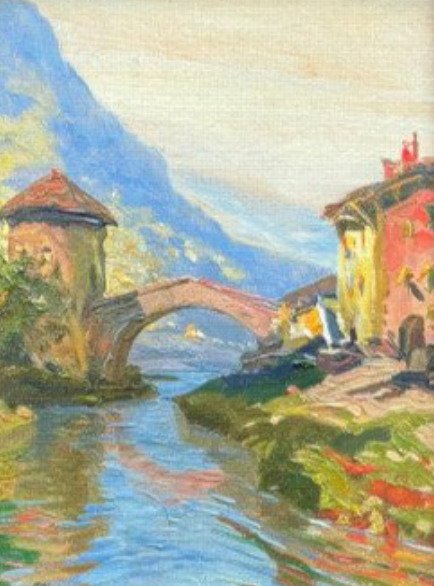 Albert Meindl (1891-1967) - Rivierlandschap #1.0