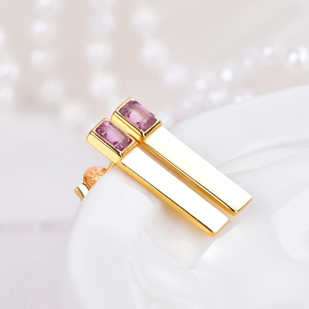 χωρίς τιμή ασφαλείας - Σκουλαρίκια Ασημί - Sapphire - Πιστοποιημένο #4.3