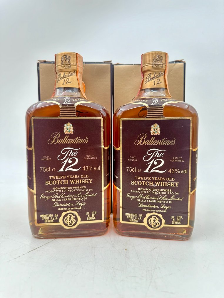 Ballantine's 12 years old - b. 1980s - 75cl - 2 bottles #1.0