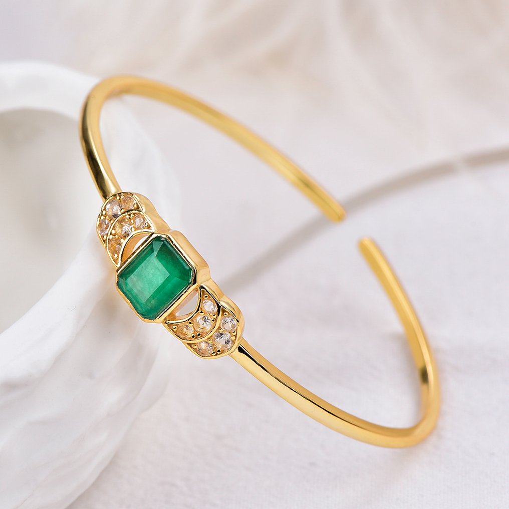 Utan reservationspris - Armband Silver - Blandade ädelstenar - Certifierad #4.3