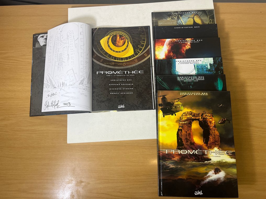 Prométhée T1 à T7 + dédicace - 7x C - 7 Album - 第一版 - 2008/2013 #1.0