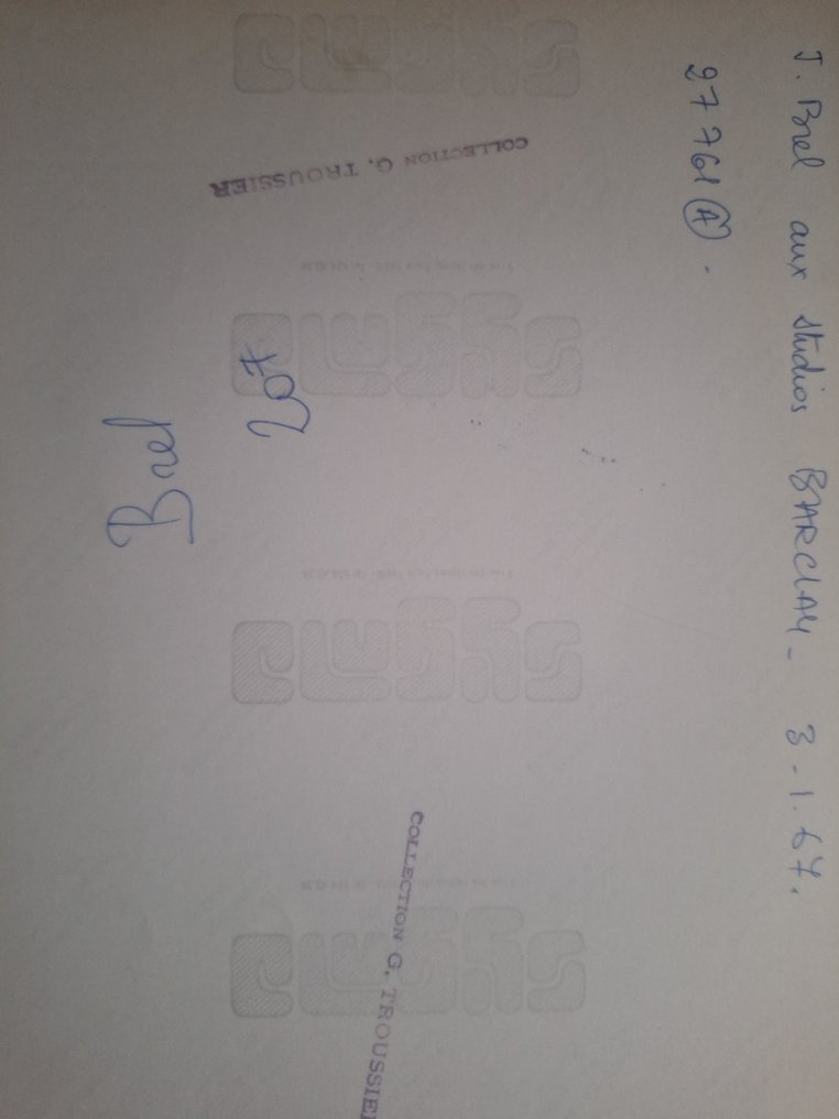 Sygma - Jacques Brel at the BARCLAY studios on 3 January 1967. #2.1