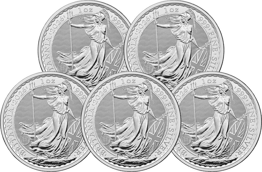 5 Troy Ounce - Argent .999 - Britannia 2026 - 155,5 gram - fine silver #1.0