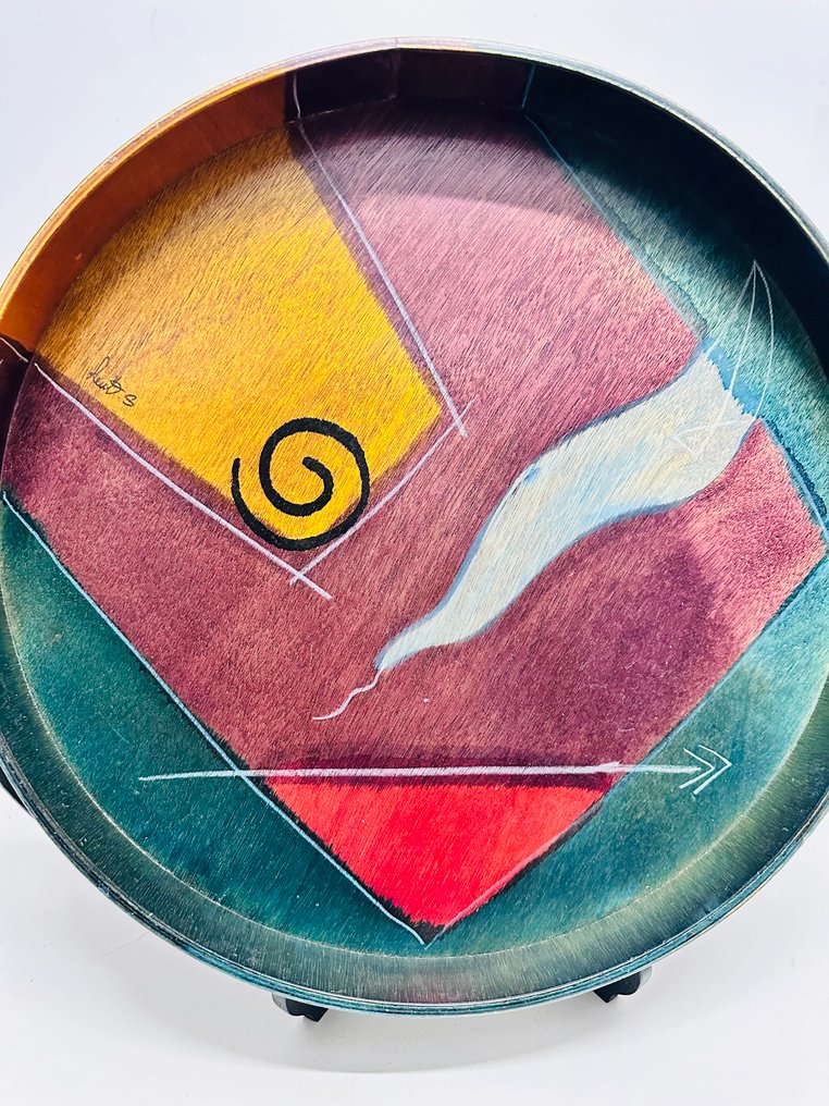 Kakadu - Tray - Serving Tray with Abstract Geometric Decoration - Wood #4.3