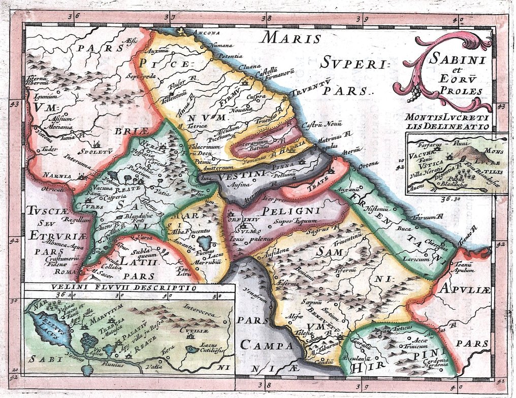 意大利 - Marche, Abruzzo, Molise; P. Briet - Sabini et Eoru Proles - 1649 #1.0