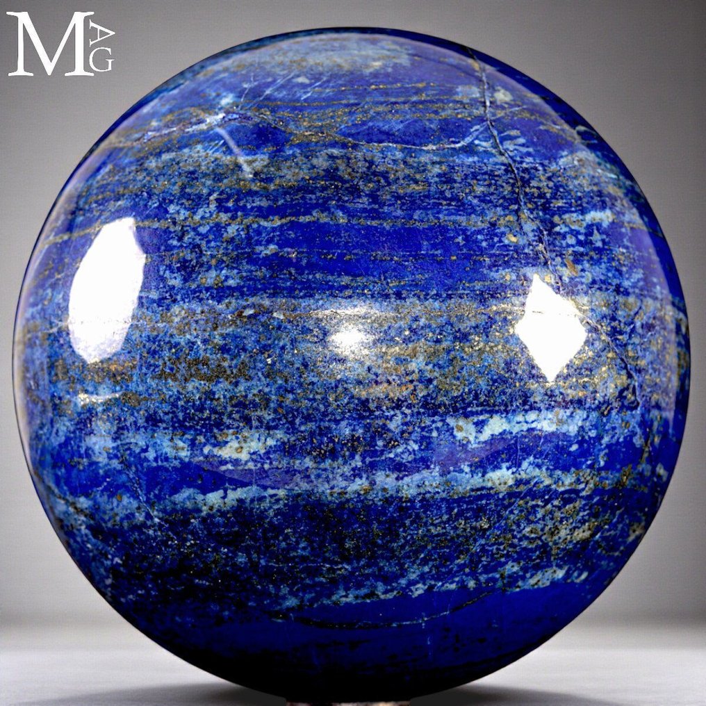 Top Quality Lapislazzuli Sphere - Natural Royal Blu Deep Color - Altezza: 113 mm - Larghezza: 113 mm- 2313 g #1.0