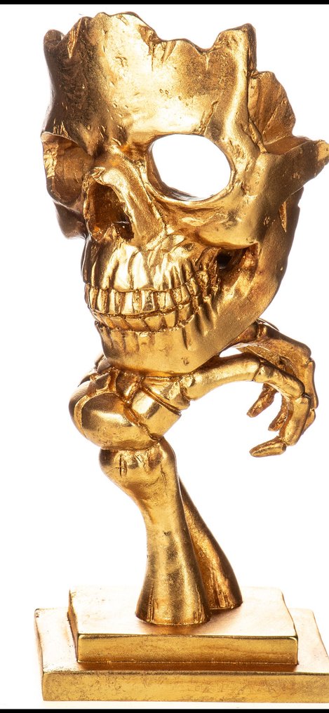Statuetta - Polyresinfigur Teelichthalter Skelett 28,5 - polyresin #4.3