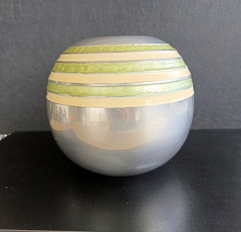 Set (2) Stile space age '60 - Design scandinavo - Vase - Aluminium - massive #3.2