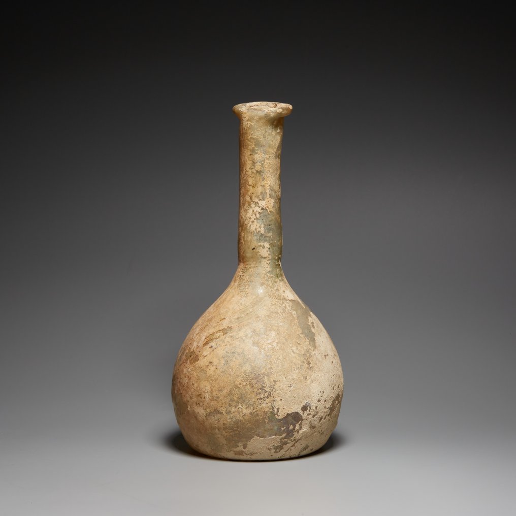 Αρχαία Ρωμαϊκή Γυαλί Flask. 3ος αιώνας μ.Χ. Ύψος 15,5 εκ. #1.0