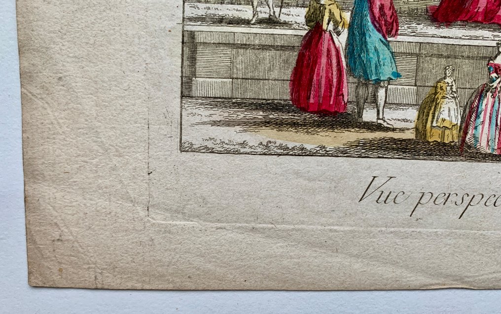 Francja - Noisy le Roi, Yvelines; Basset - Vue persepctive du Chateau de Noizi du côté de l'entrée proche Versailles. - 1761-1780 #3.2