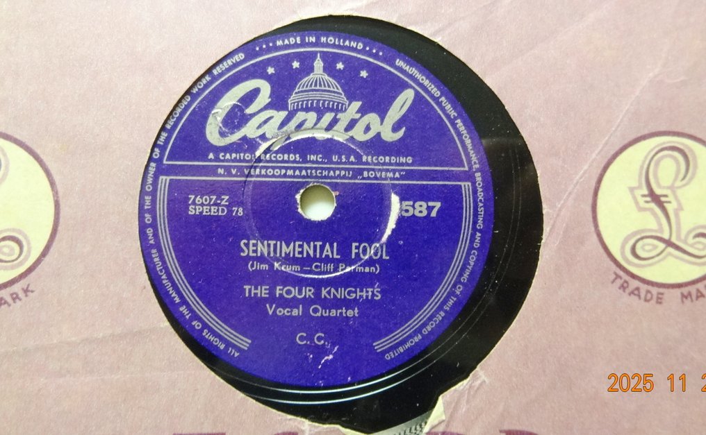 Elvis Presley, Pat Boone, Bill Haley, Chordettes, Four Knights, Earl Bostic etc - Πολλαπλοί καλλιτέχνες - Rock “N “ Roll and Popmusic from the 1950ties on 78RPM-Records. - Πολλαπλοί καλλιτέχνες - Δίσκος γραμμοφώνου 78 RPM - 1952 #3.2