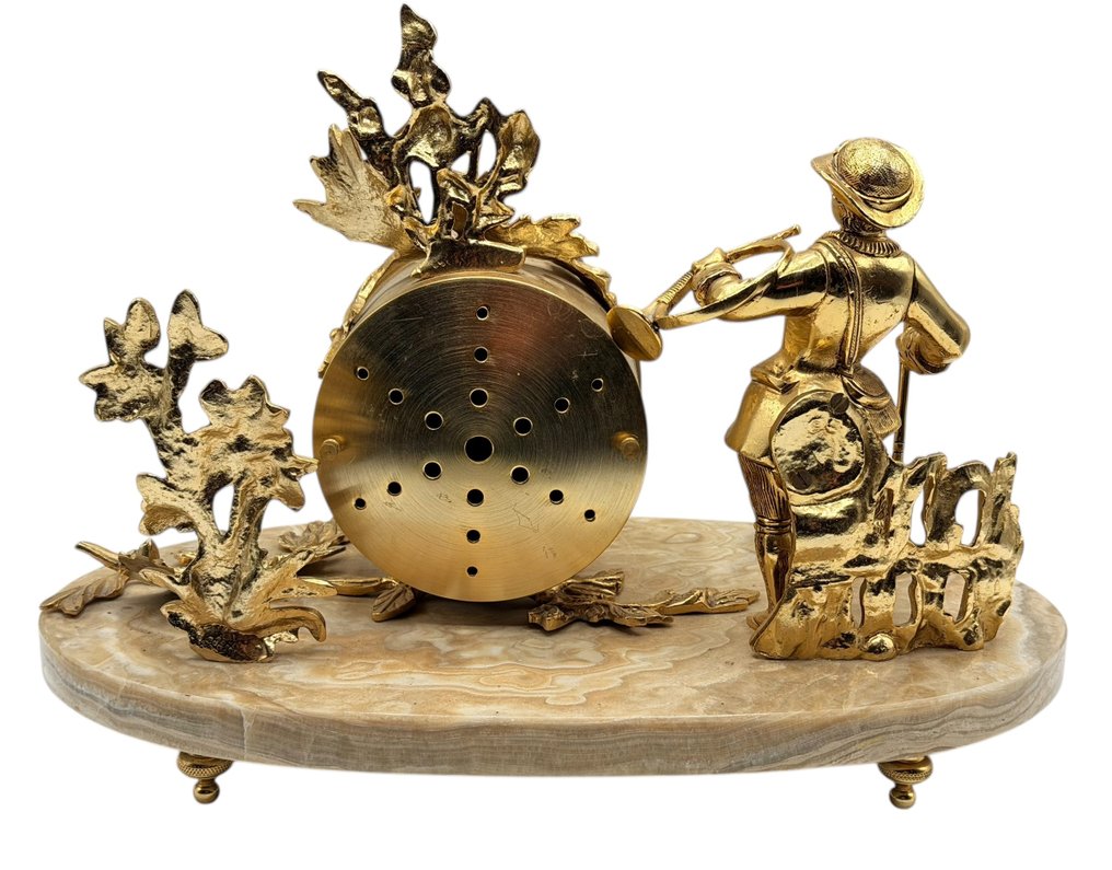Relógio de lareira Estilo Napoleão III Bronze, Mármore - 1940-1950 #4.3