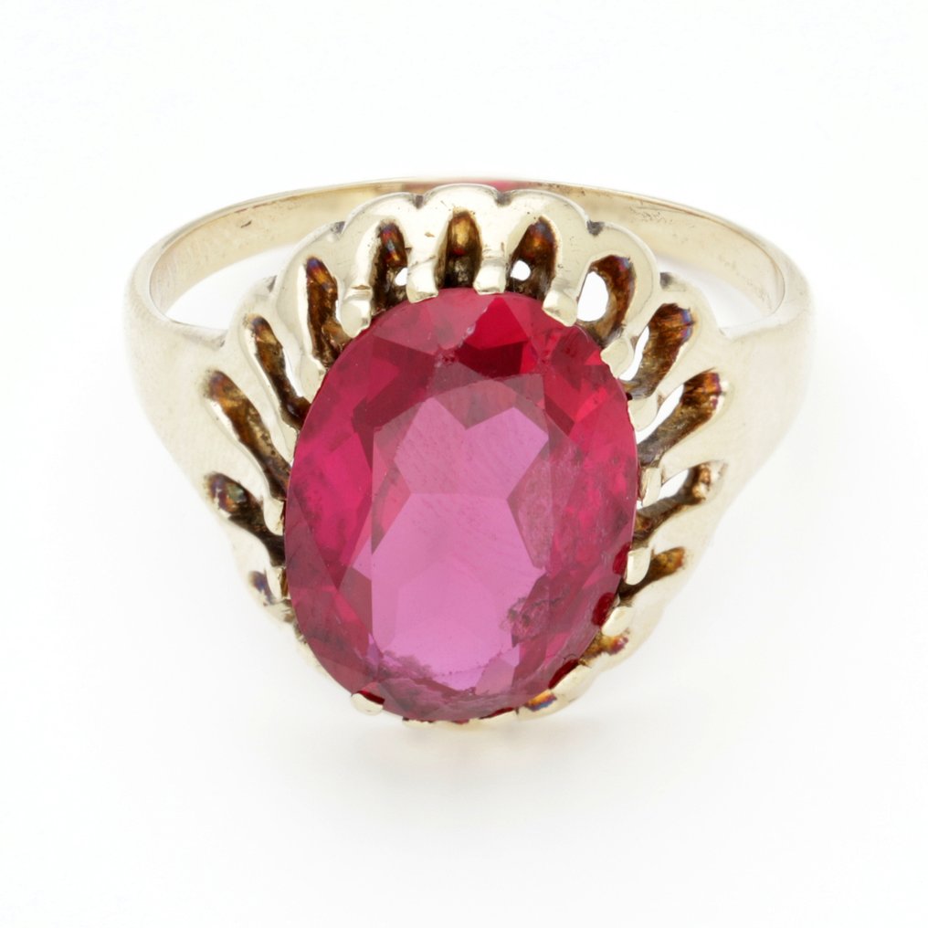 Ring - 14 kt. Yellow gold Ruby #1.0