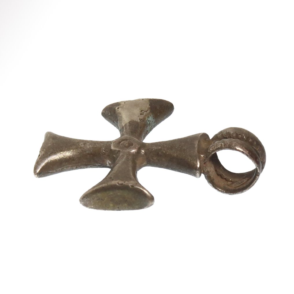 Αντίγραφο της Μεσαιωνικής εποχής των Σταυροφόρων. Ασημί Cross pendant #4.3