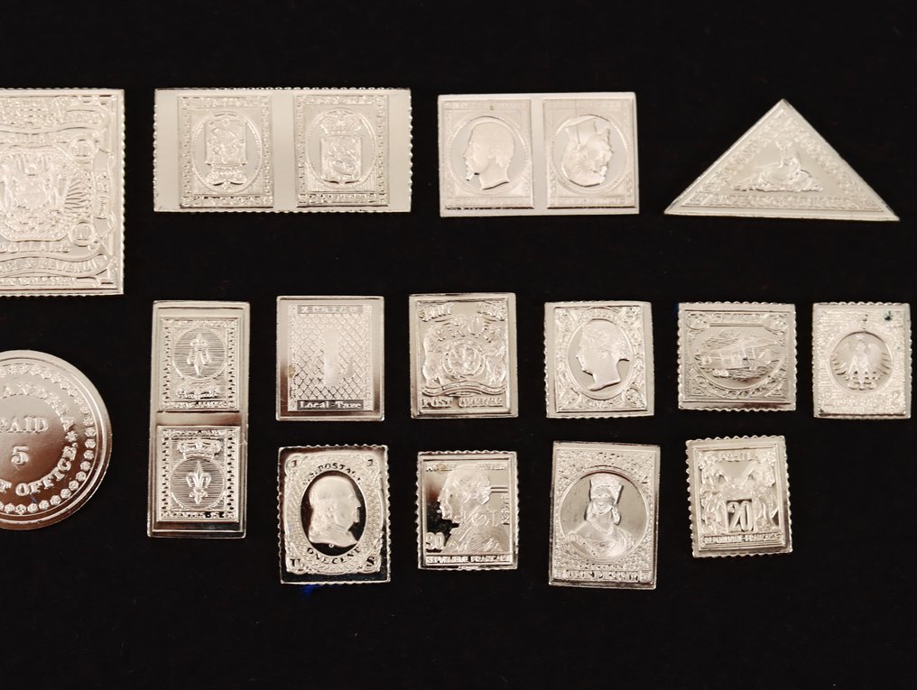 世界  - 世界上最伟大的100枚邮票（16枚纯银邮票） #1.0