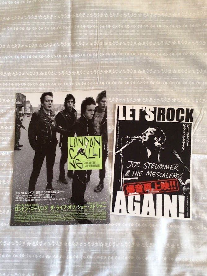 Clash - 日本首次现场巡演手册 + “让我们再次摇滚！” Joe Strummer 宣传传单 + “Joe Strummer：The - 1982 #1.0