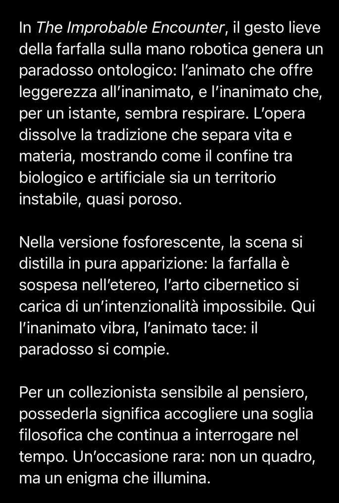 Gianfranco Zenerato - THE IMPROBABLE ENCOUNTER - Luminescent paint #2.1