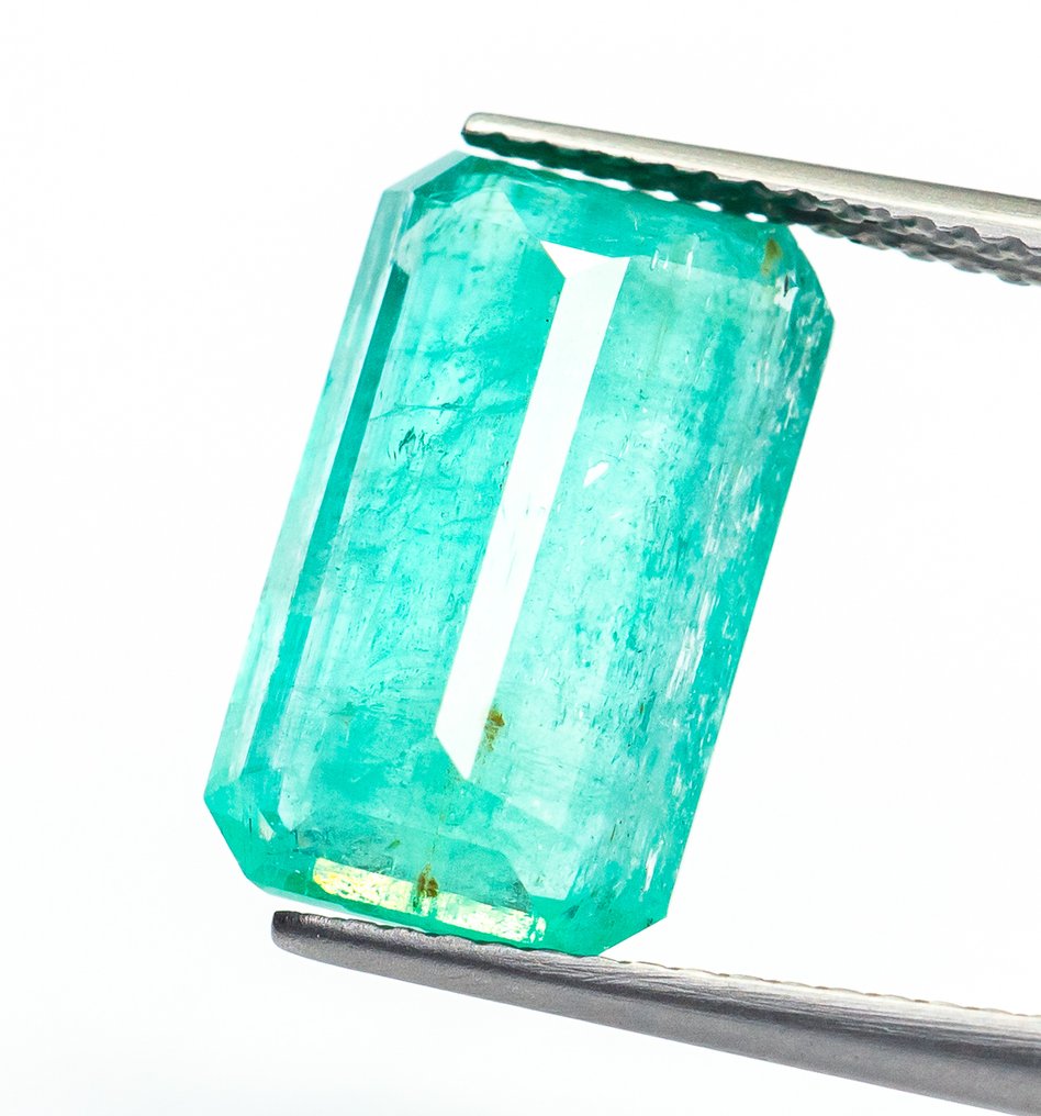 没有保留价 祖母绿  - 5.39 ct - Bellerophon 宝石实验室 - 偏蓝绿色（尼日利亚） #4.3