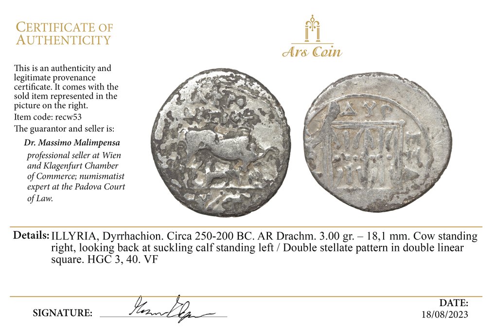 Illyria, Dyrrhachium Lot of 2 Drachms  (No Reserve Price) #2.1