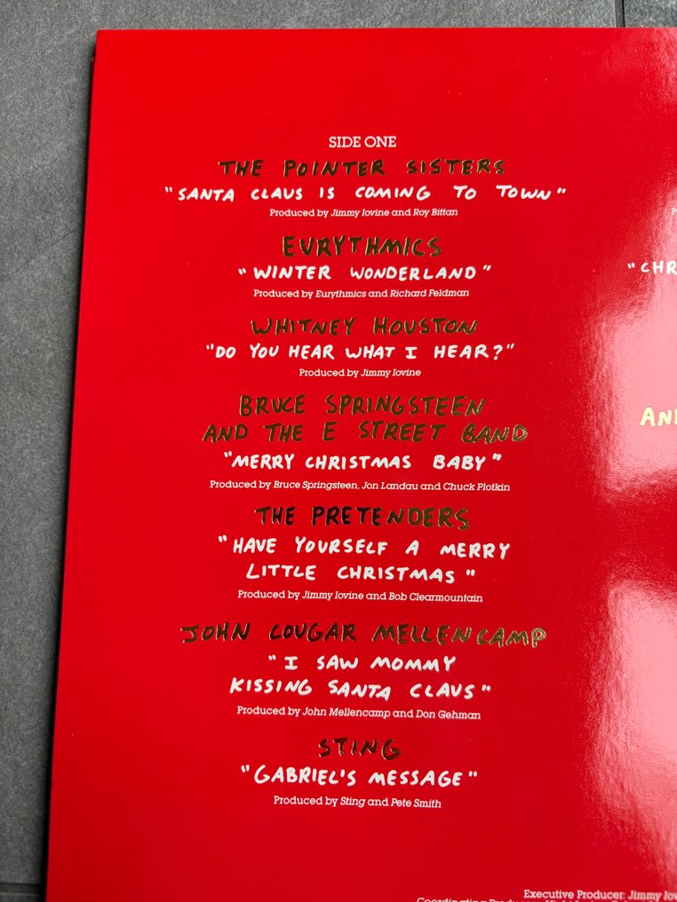 Various superstars (Sting, U2, Bruce, Madonna) - Multiple artists - Two special Christmas albums with original Keith Haring - LP - 1st Pressing - 1987 #3.2