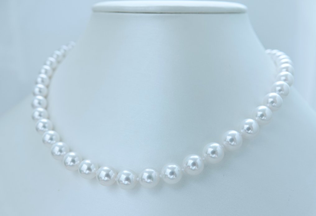 沒有保留價 - 頸鏈 銀 珍珠 - Akoya珍珠 圆形 8-8.5毫米 #4.3