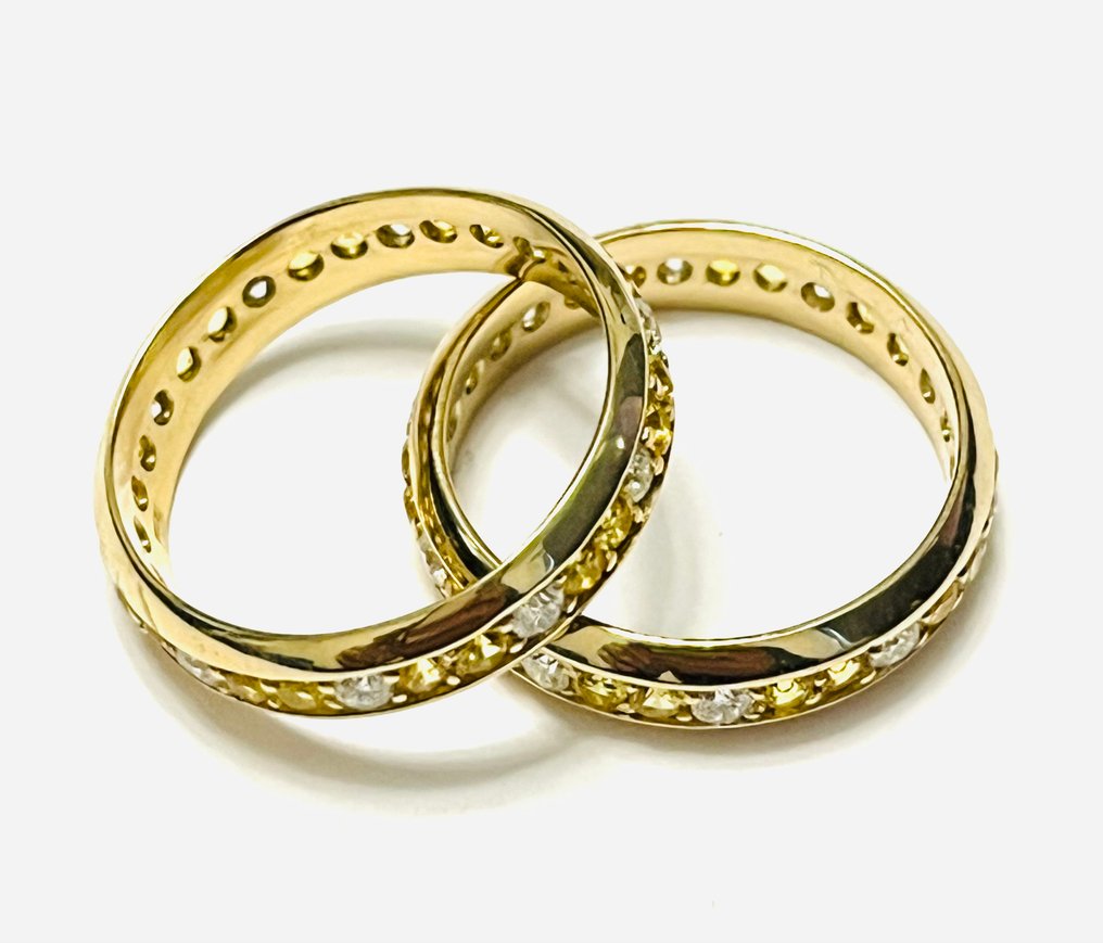 戒指 - 14K包金 黄金 -  3.00ct. tw. 混合宝石 - 钻石 #1.0