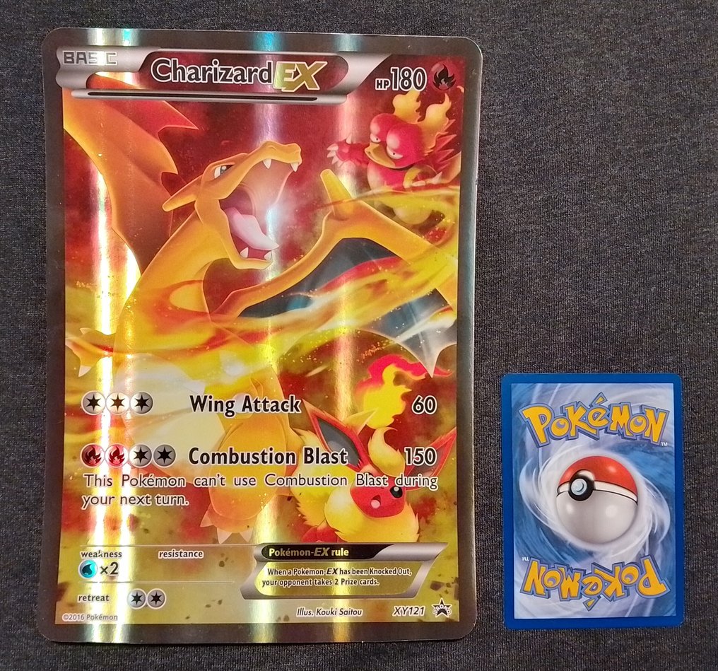 Pokémon - 1 Card - Charizard, Jumbo 121 Προωθητική κάρτα, Πλήρης τέχνη - XY #1.0