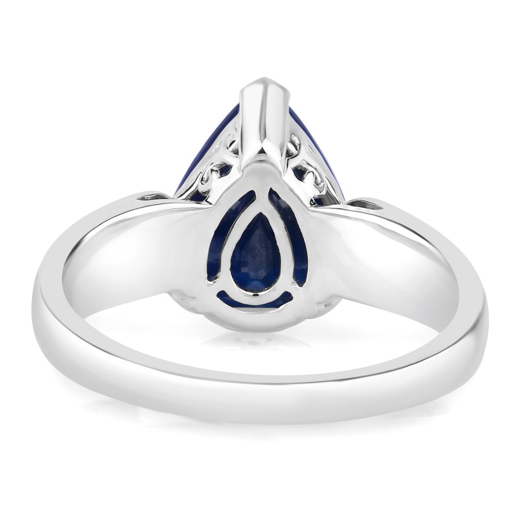 Ring - 14 kt Weißgold -  4.33ct. tw. Saphir - Diamant #4.3