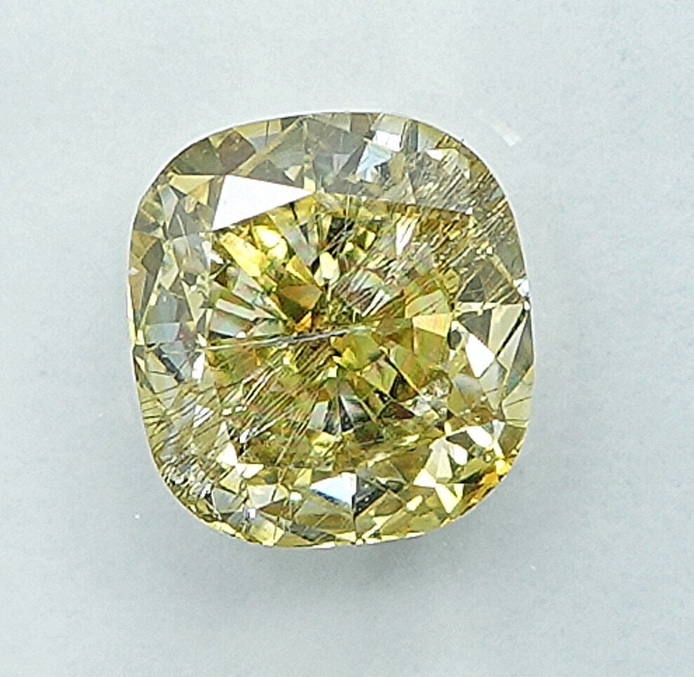 χωρίς τιμή ασφαλείας - 1 pcs Διαμάντι (Φυσικού χρώματος) - 0.79 ct - Κούσιον - Fancy Κίτρινο - I2 - International Gemological Institute (IGI) - ΜΟΝΑΔΙΚΟ #1.0