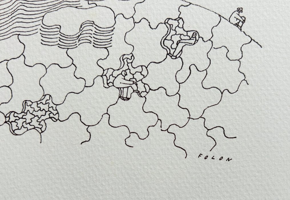 Jean-Michel Folon (1934-2005) - Sans-titre - Héliogravure signée #4.3