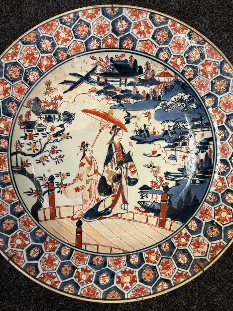 Πλάκα φορτιστή - Πορσελάνη - Σπάνιος φορτιστής από την περίοδο Edo #1.0