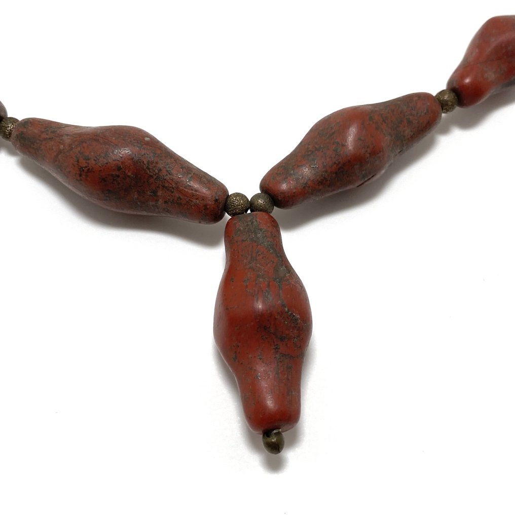 丝绸之路，中亚的 碧玉 项链珠子护符 - 54 cm #3.2