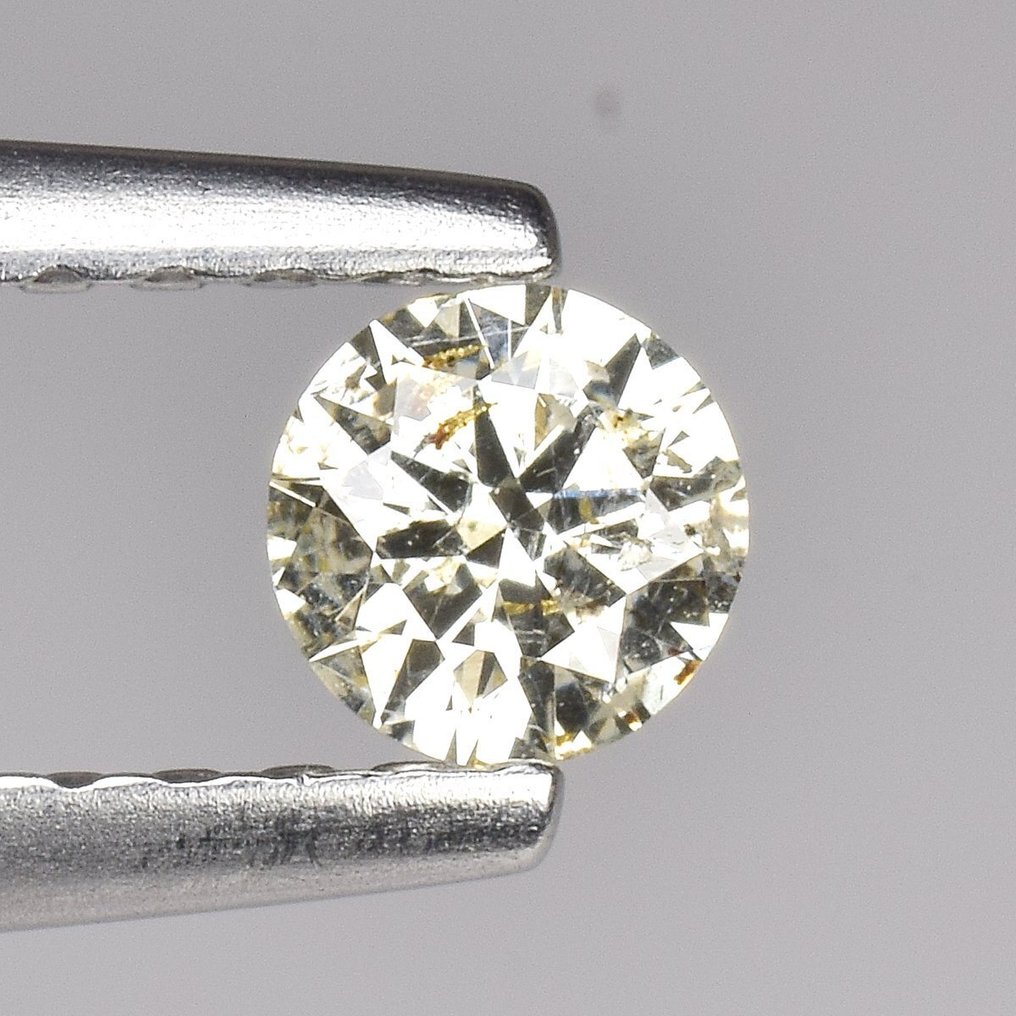 No Reserve Price - 1 pcs Diamond  (Natural)  - 0.17 ct - Round - J - I2 - Gem Report Antwerp (GRA) #3.2