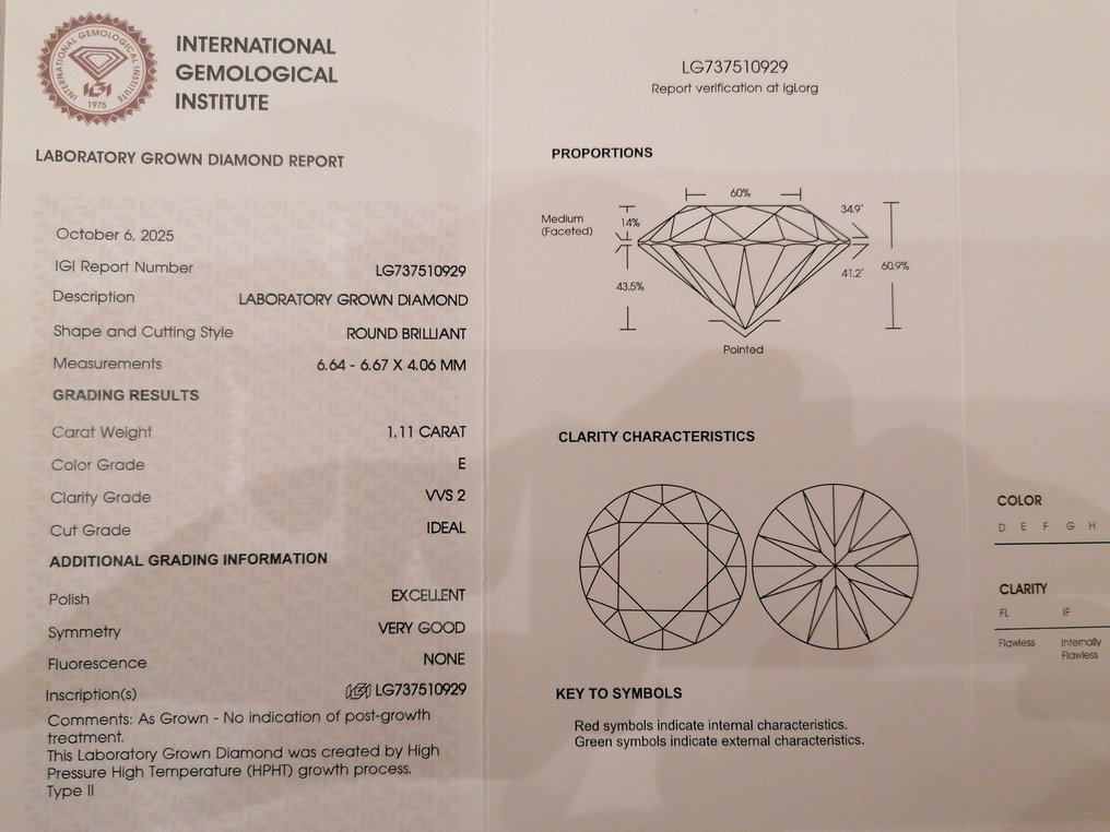 Nincs minimálár - Drop fülbevaló - 14 kt. Fehér arany -  2.20ct. tw. Gyémánt (Laboratóriumban előállított) #4.3