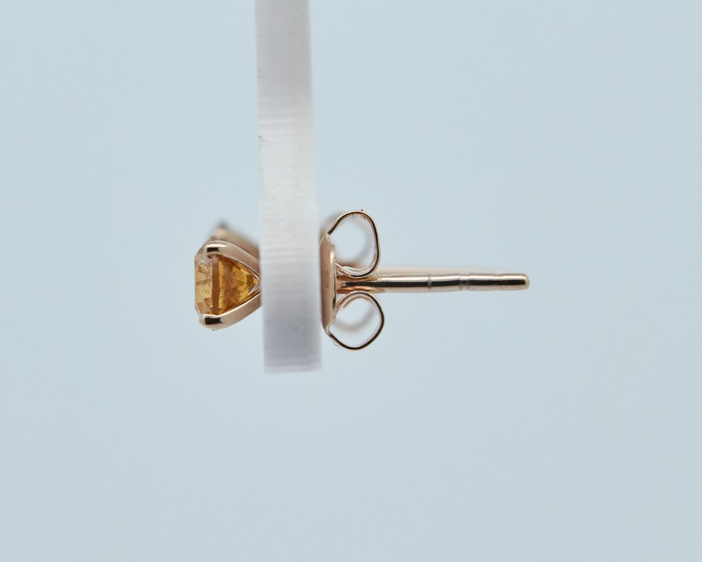 χωρίς τιμή ασφαλείας - Σκουλαρίκια - 14 καράτια Κίτρινο χρυσό -  0.70ct. tw. Διαμάντι (Φυσικού χρώματος) #4.3