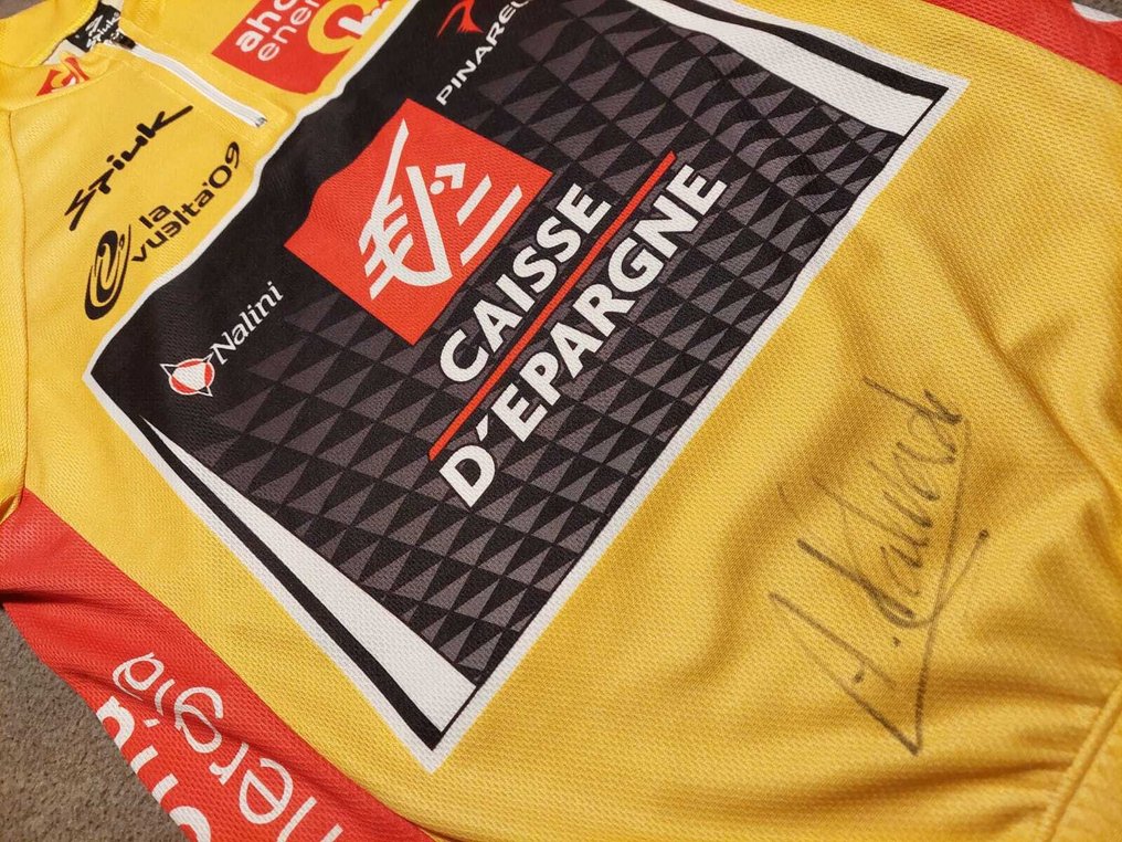 caisse d'Espargne - Gele leiderstrui in de Vuelta 2009. - alejandro valverde - Wielershirt #2.1