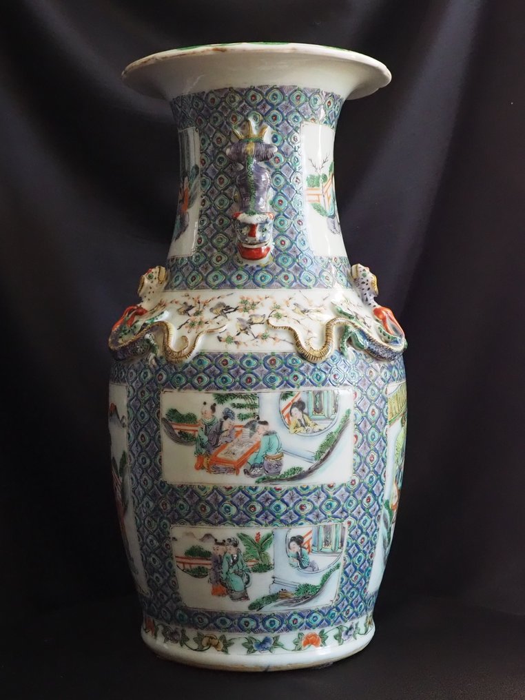 花瓶 - 瓷 - 中国 - Qing Dynasty (1644-1911) - 中国瓷瓶 (没有保留价) #1.0