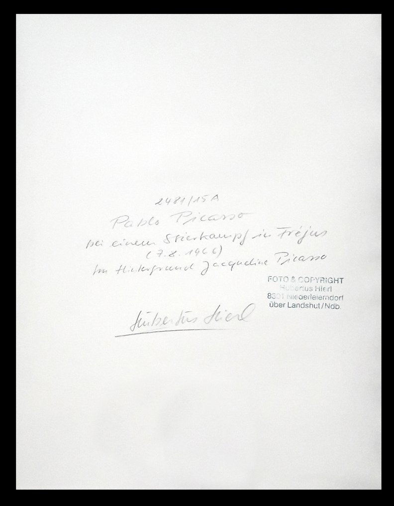 Hubertus Hierl (1940) - Pablo Picasso während eines Stierkampfes in Fréjus (7.8.1966) #3.2