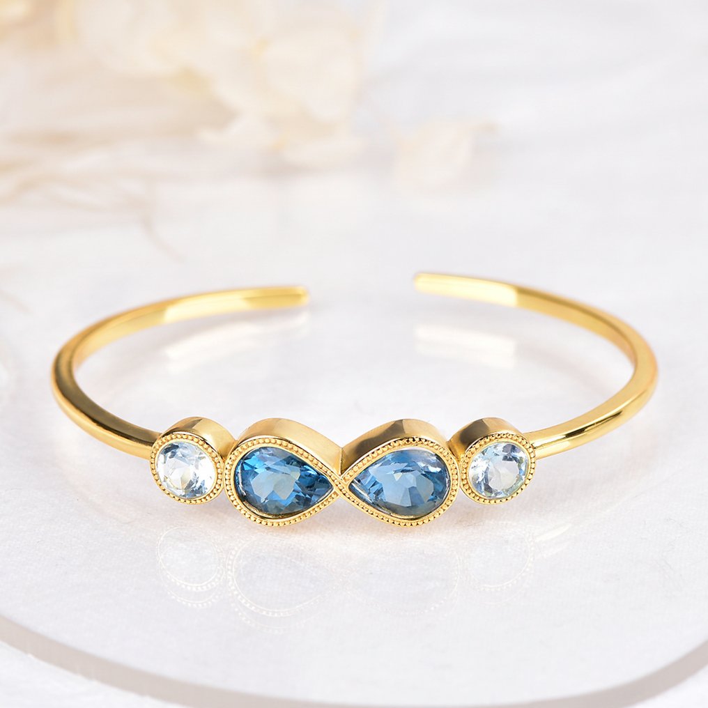 χωρίς τιμή ασφαλείας - Βραχιόλι Ασημί - Topaz - Πιστοποιημένο #1.0