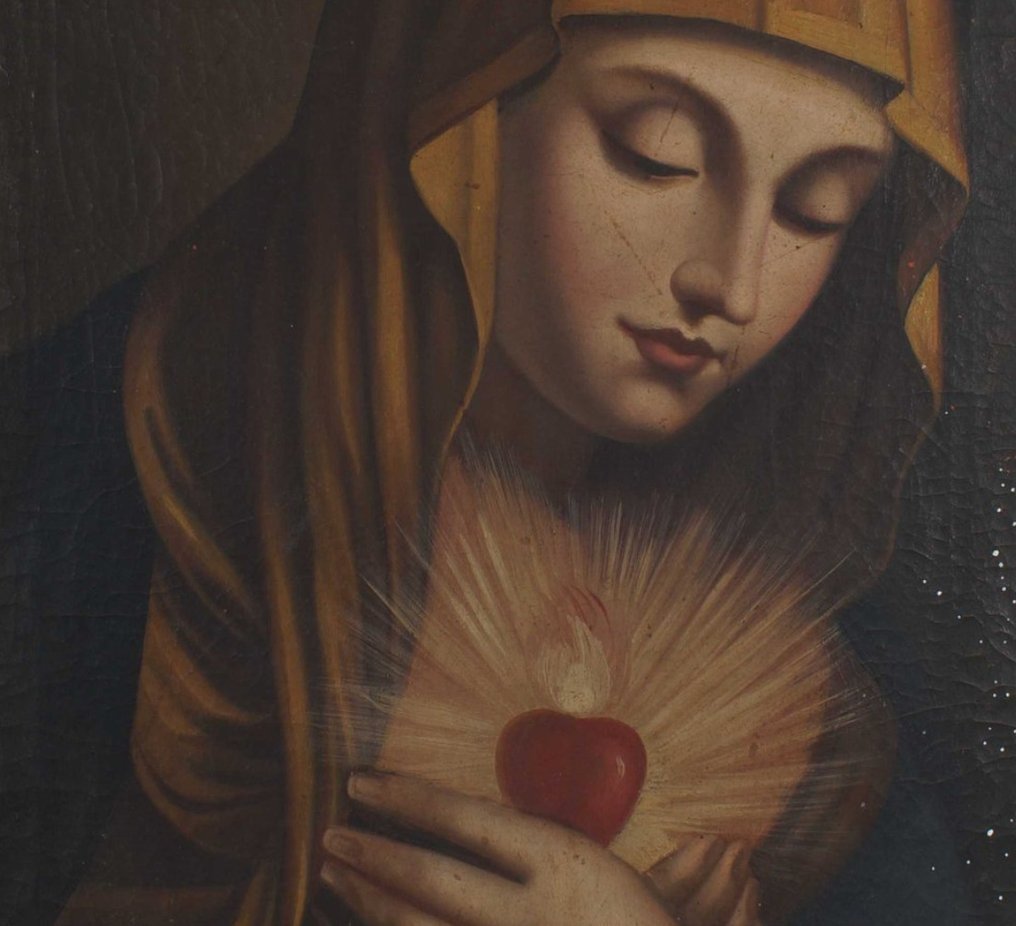 義大利學派 (XIX) - Vergine con il Sacro Cuore #1.0