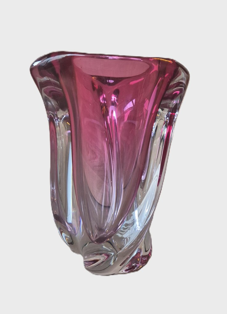 Val Saint Lambert - Vase  - Crystal - Signed #4.3