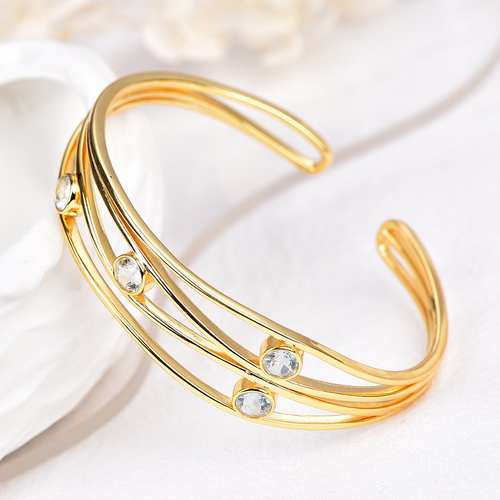 Utan reservationspris - Armband Silver - Aquamarine - Certifierad #1.0