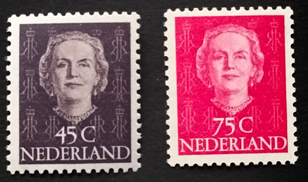 Netherlands 1949/1951 - Front view Juliana with low values. - Nvph 518 - 533 #2.1