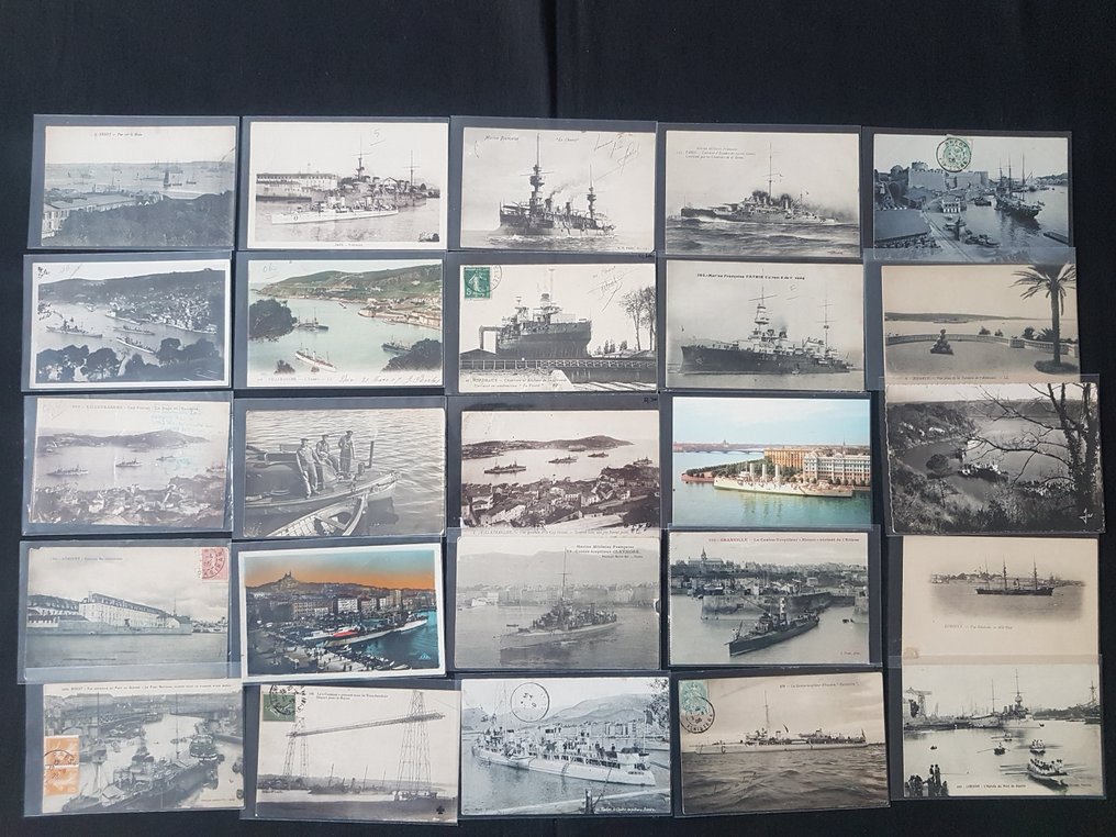法国 - 船舶, 海事, 军事, 欧洲 - 明信片 (98) - 1895-1920 #2.1