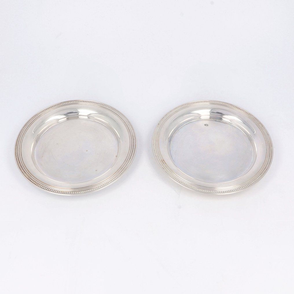 Christofle wijnfles onderzetters model: Perles - 瓶子杯垫 (2) - 镀银 #1.0