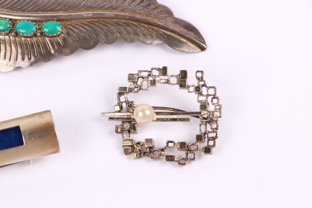 沒有保留價 - 胸針 銀 - 5个复古 #3.2