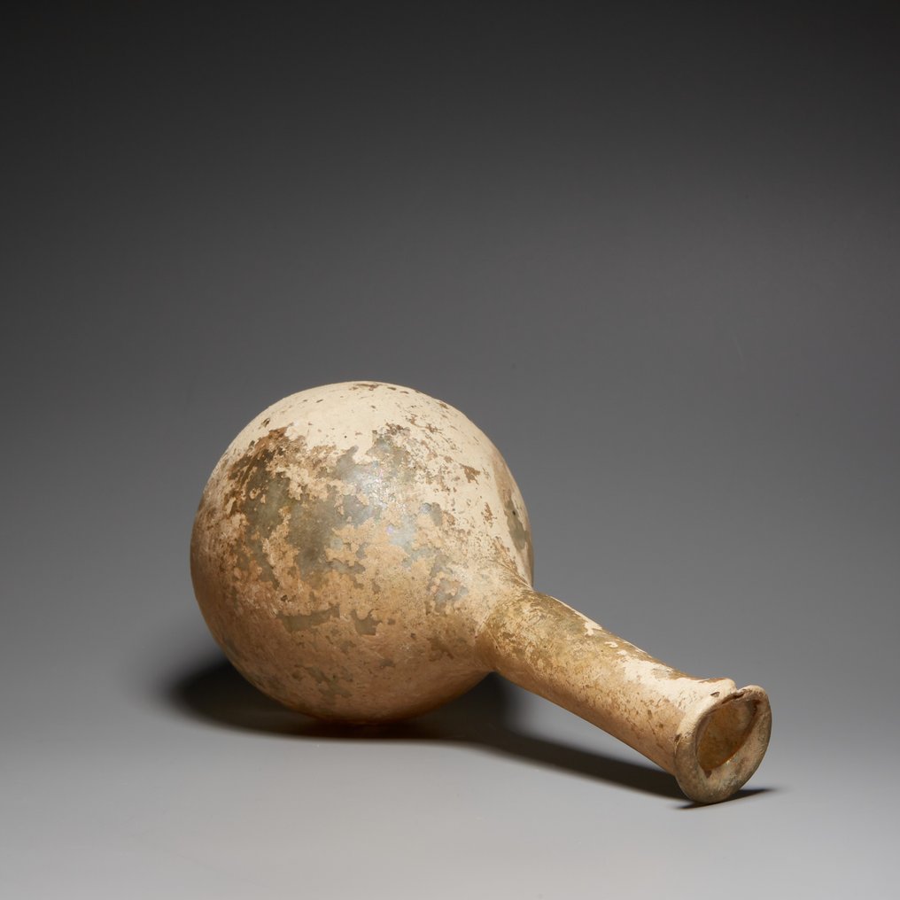 Αρχαία Ρωμαϊκή Γυαλί Flask. 3ος αιώνας μ.Χ. Ύψος 15,5 εκ. #4.3