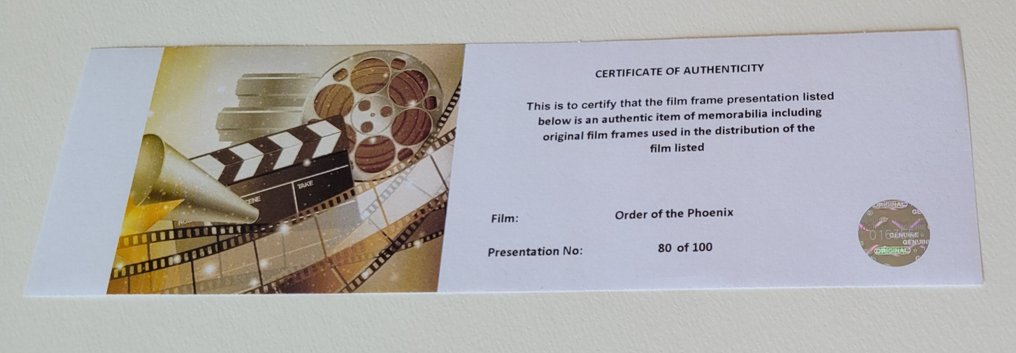 Harry Potter and the Order of the Phoenix - Framed Film Cell Display with COA #2.1